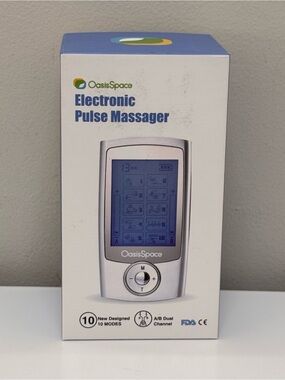 New Opened Box OasisSpace TENS Unit Electronic Pulse Massager Pain Relief